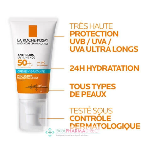 LA ROCHE-POSAY La Roche Posay Anthelios UVmune 400 - SPF50+ - Crème Hydratante - Sans Parfum 50ml 6 LA ROCHE-POSAY La Roche Posay Anthelios UVmune 400 - SPF50+ - Crème Hydratante - Sans Parfum 50ml – Image 4