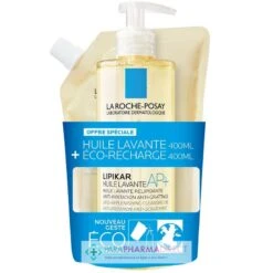 LA ROCHE-POSAY La Roche Posay Lipikar Huile Lavante AP+ - Relipidante Anti-Irritations Anti-Grattage 400ml + Eco Recharge 400ml
