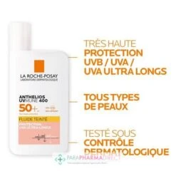 LA ROCHE-POSAY La Roche Posay Anthelios UVmune 400 - SPF50+ - Fluide Teinté 50ml -LA ROCHE-POSAY la roche posay solaire anthelios fluide uvmune 400 teinte parfum la roche posay protection visage 4 64c0e076ba1d5
